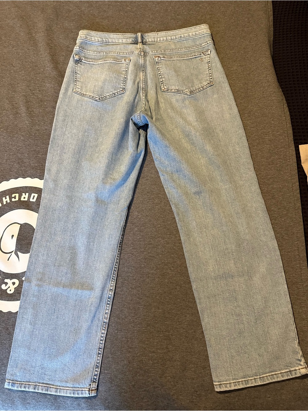 Pilcro Men's Washed Light Blue Straight Jeans